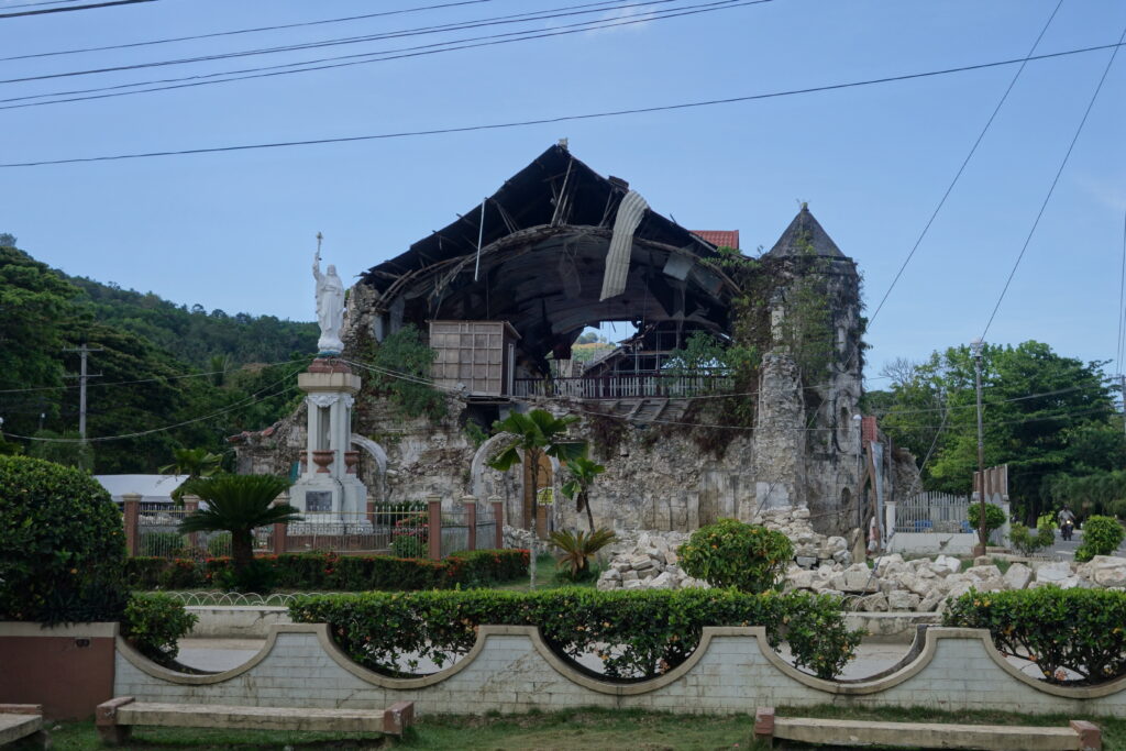 What remains of the historic Loboc church in Bohol.