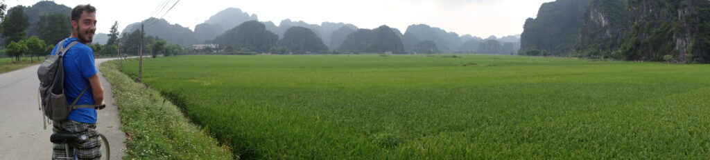 Biking around Tam Cốc.