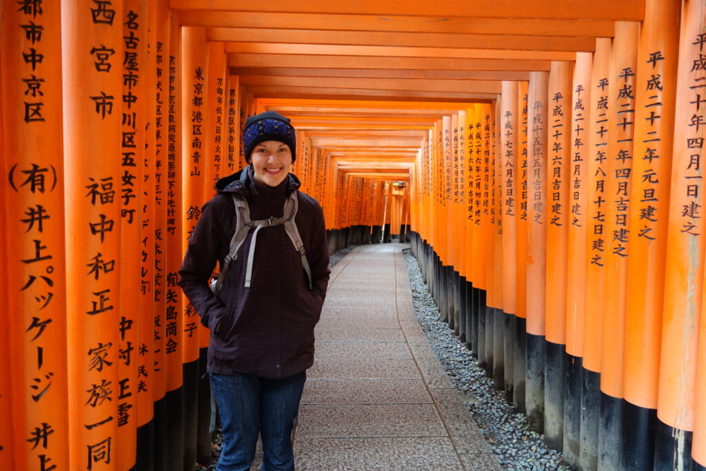The Fushimi Inari shrine in Kyoto.