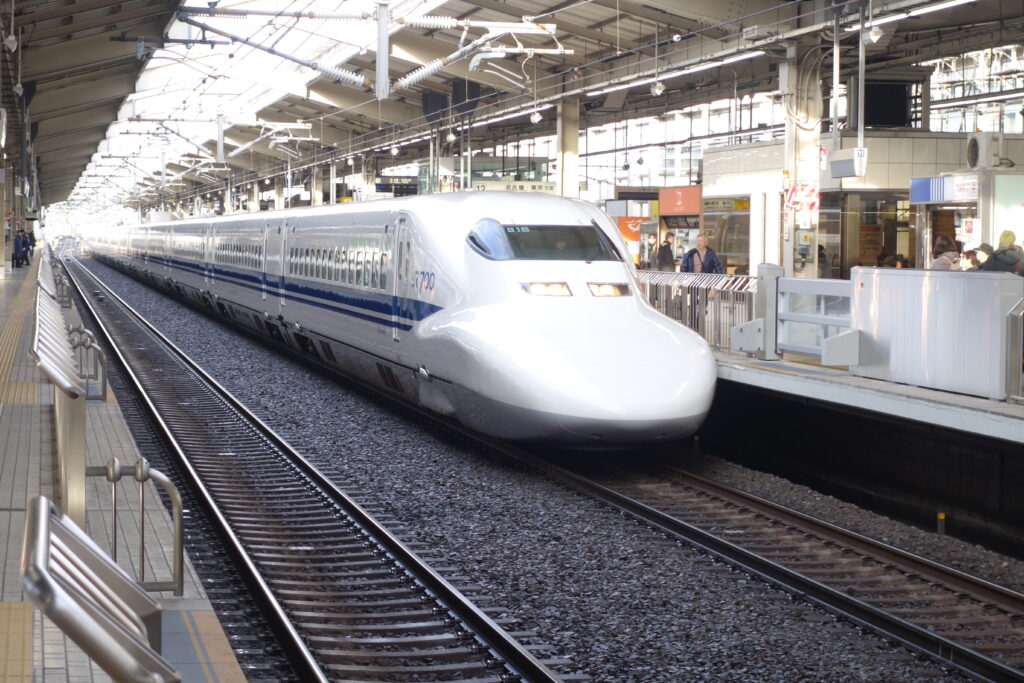 High speed Shinkansen train.