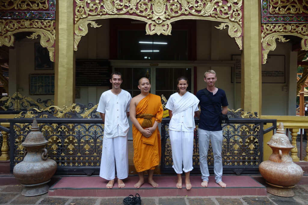 Meti, one of the monks at Wat Ram Poeng gave us (and another traveler) a tour after our closing ceremony - up until this point we weren't supposed to be looking around or admiring the area. 