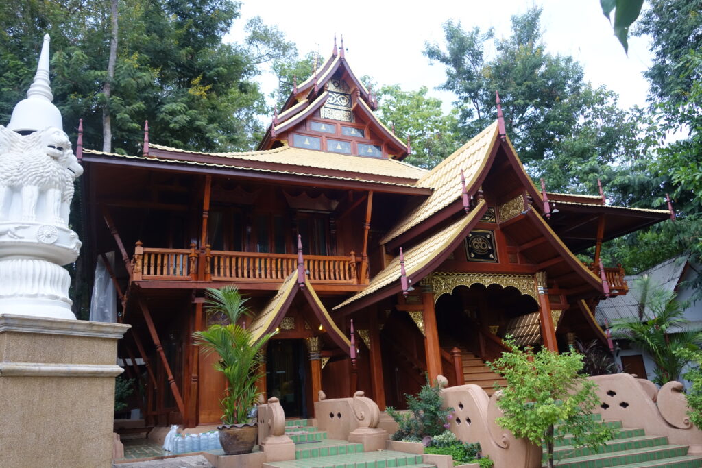 This building is where we would go for reporting every day. The top floor is where the head monk of the monastery resides.