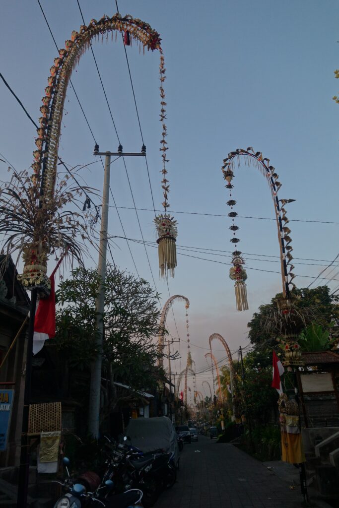 Penjor in Ubud, Bali.