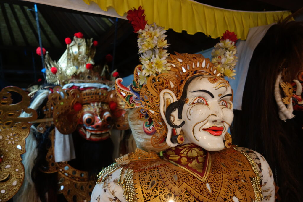 Masks and costumes in Ubud.