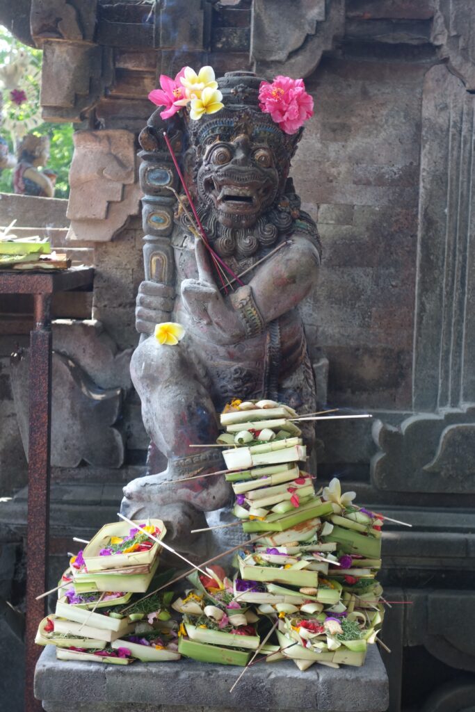 Offerings at a Hindu temple.